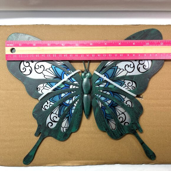 Liffy Metal Butterfly Wall Decor Outdoor Sculpture For Patio Garden Or Home 11" - Picture 9 of 9